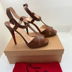 Louboutin Cosette Platform Sandals, size 7
